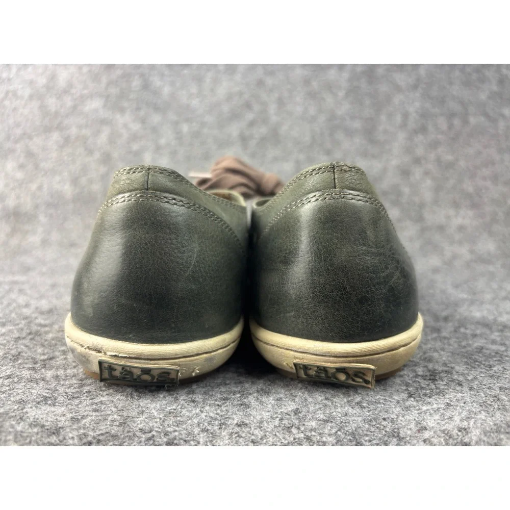 Taos Plim Soul Sneakers Womens 9.5 Green Leather Perforated Lace Up Comfort